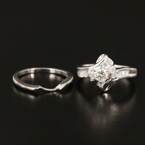 14K 0.70 CTW Diamond Ring Set